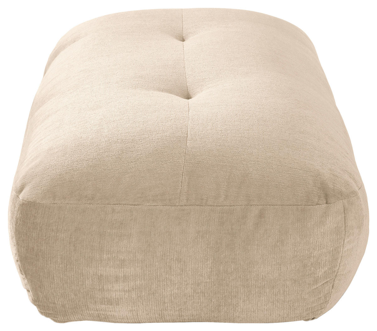 HOCKER in Textil Creme  - Creme/Schwarz, Modern, Kunststoff/Textil (102/46/65cm) - Trendmanufaktur