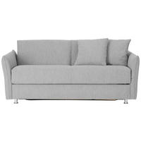 SCHLAFSOFA Flachgewebe Hellgrau  - Chromfarben/Hellgrau, Design, Textil/Metall (194/85/100cm) - Bali