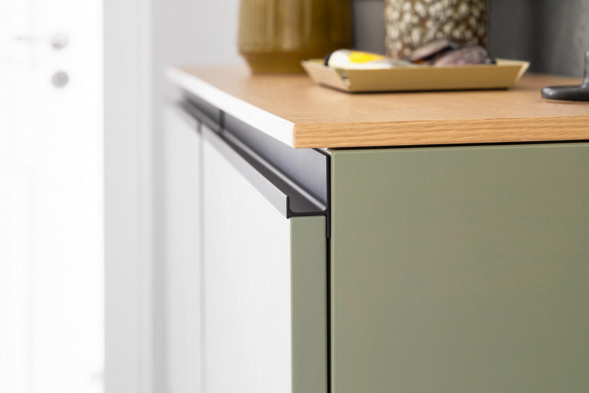 GARDEROBE 3-teilig  in 200/200/30 cm  - Eichefarben/Grün, Design, Holz/Holzwerkstoff (200/200/30cm) - Moderano