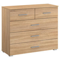 KOMMODE  in 93/81/42 cm  - Alufarben/Sonoma Eiche, Basics, Holzwerkstoff/Kunststoff (93/81/42cm) - Xora