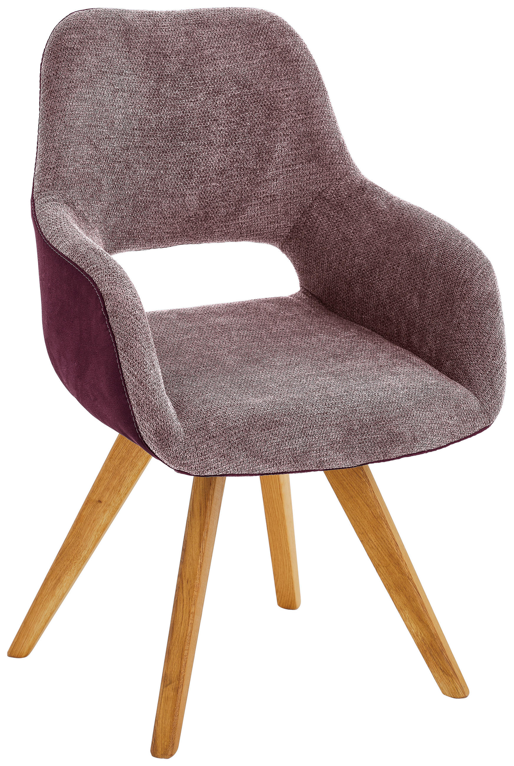 ARMLEHNSTUHL  Stoffauswahl, Typenauswahl, inklusive Armlehnen, abwischbar Flachgewebe, Mikrofaser  - Wildeiche/Eichefarben, Design, Holz/Textil (56/86/64cm) - Lomoco