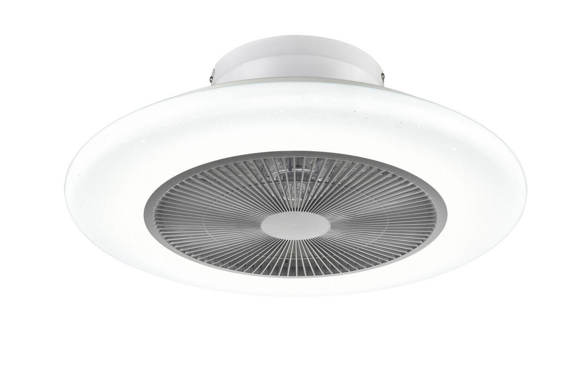 VENTILATOR STROPNI  bijela, boje kroma   prozirno   - bijela/prozirno, Trend, metal/plastika (55/19cm) - Mican