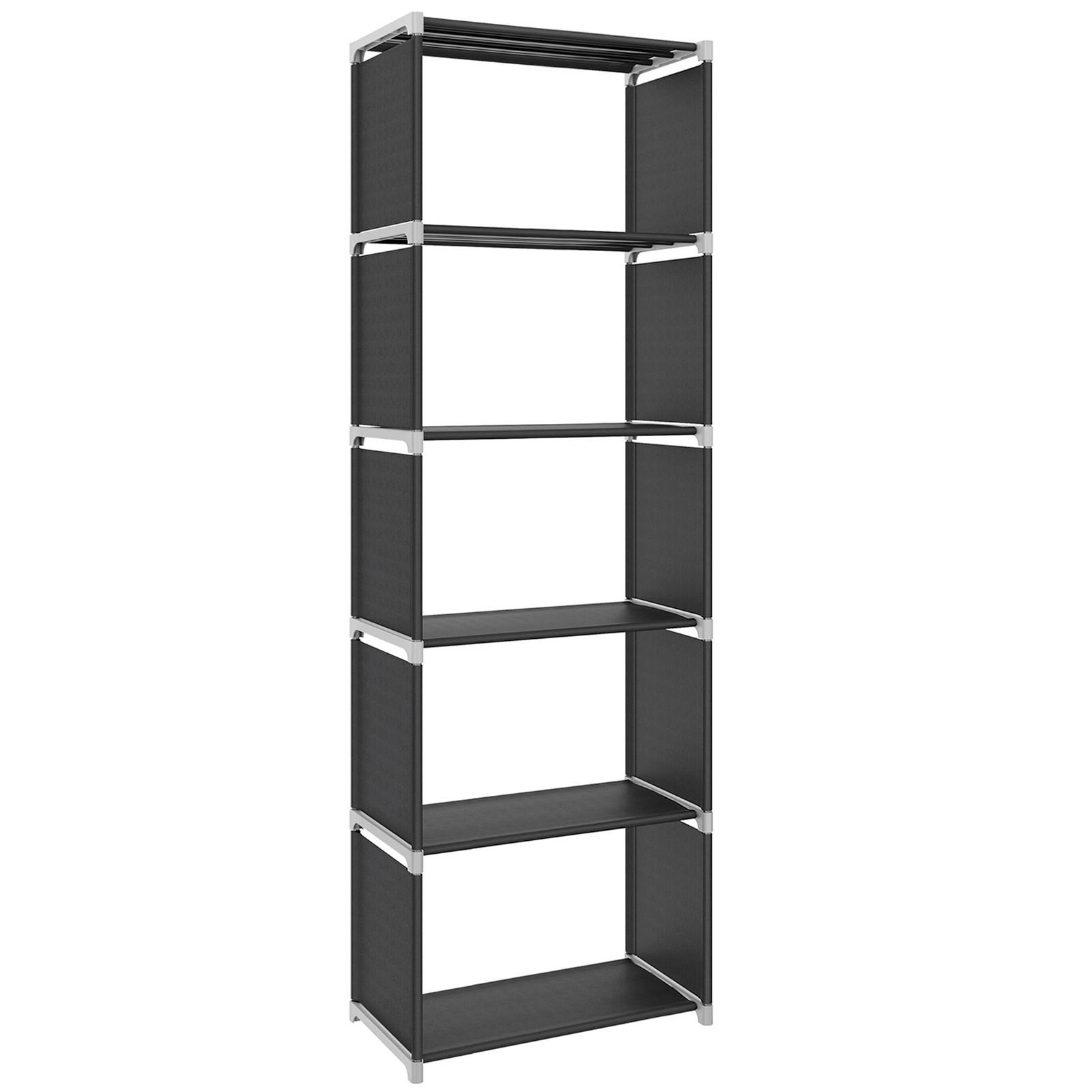 REGALKOMBINATION - Schwarz, Basics, Kunststoff/Textil (50/180/30cm) - Boxxx