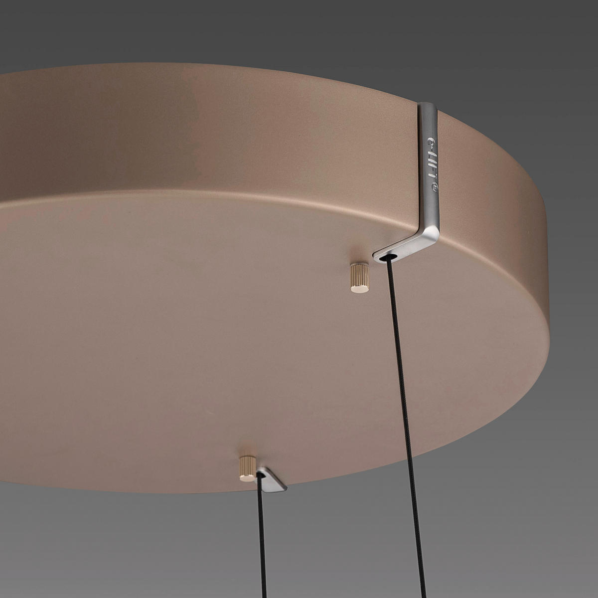 LED-PENDELLEUCHTE PURE E-Clipse 50/50/350 cm   - Bronzefarben, MODERN, Kunststoff/Metall (50/50/350cm) - Neuhaus PURE