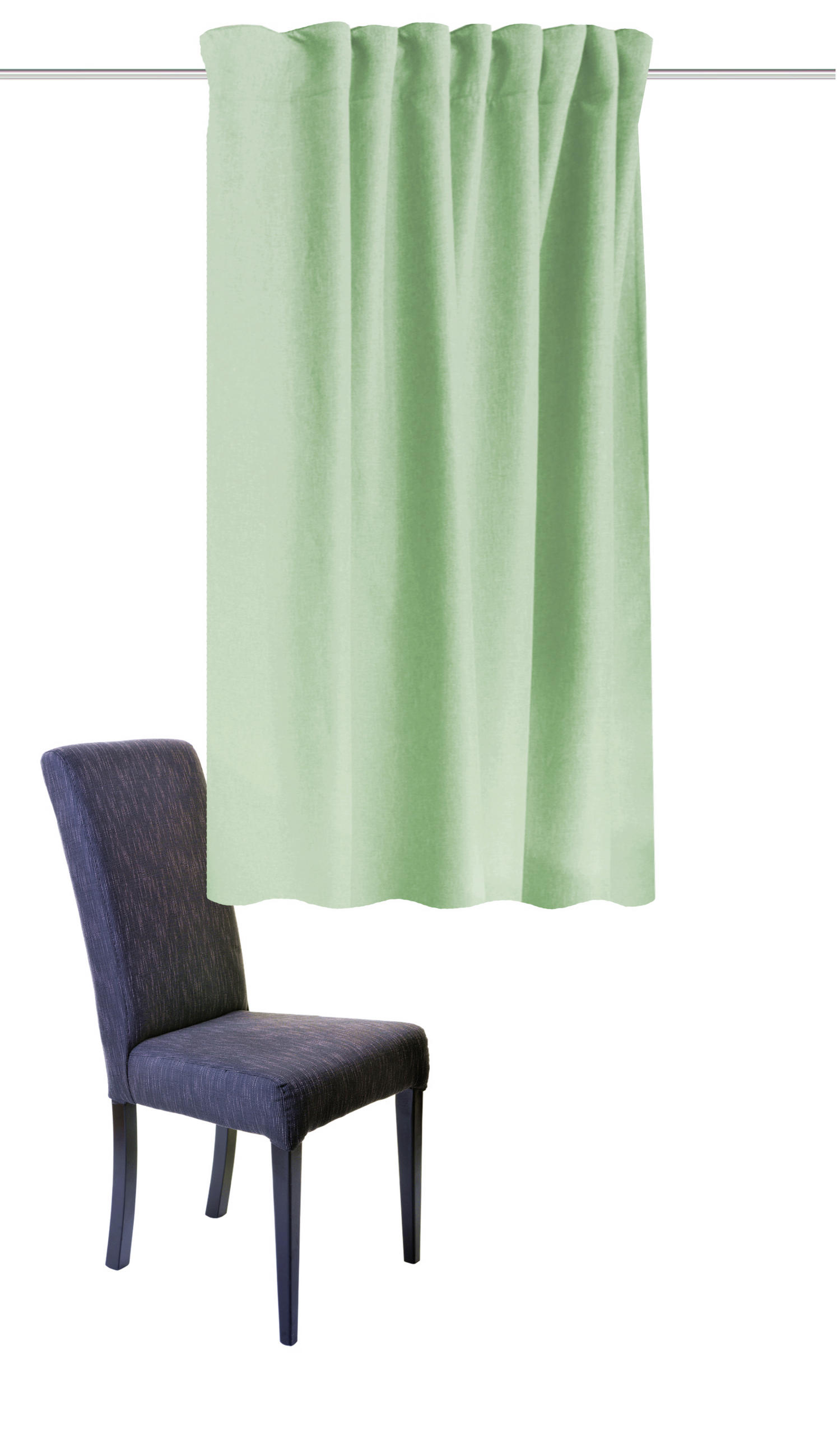 WÄRMESCHUTZVORHANG ESKIMO blickdicht 135/145 cm   - Mintgrün, Basics, Textil (135/145cm)