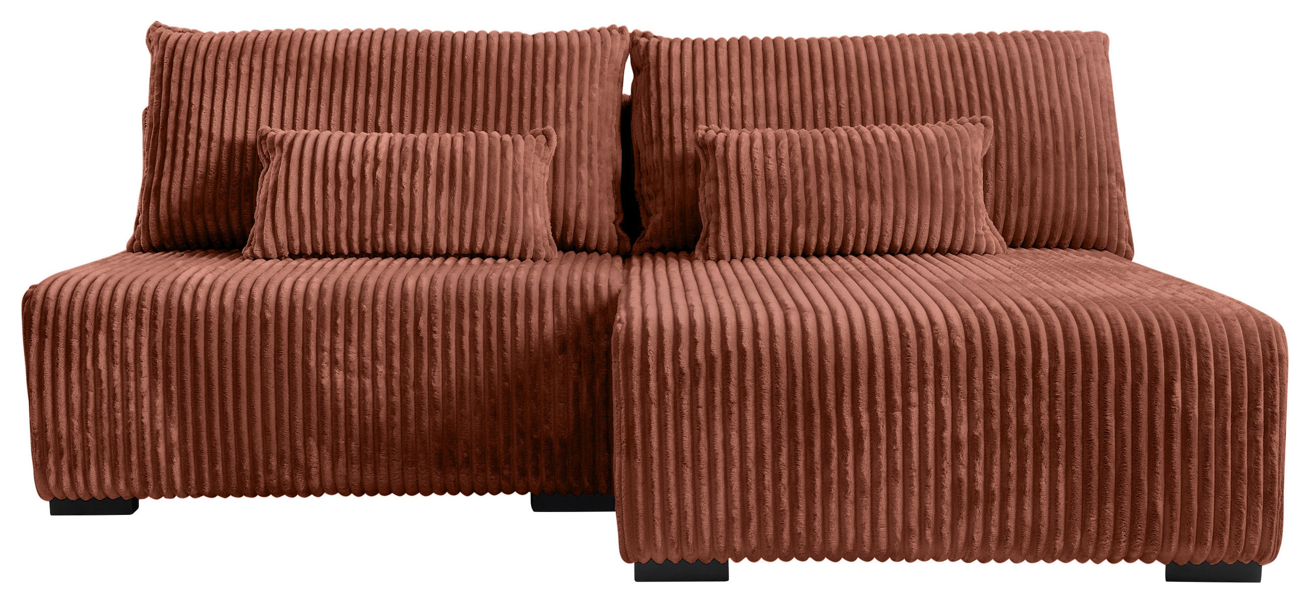 ECKSOFA  in Cord Bronzefarben  210/146 cm  - Schwarz/Bronzefarben, MODERN, Holz/Textil (210/146cm) - Carryhome