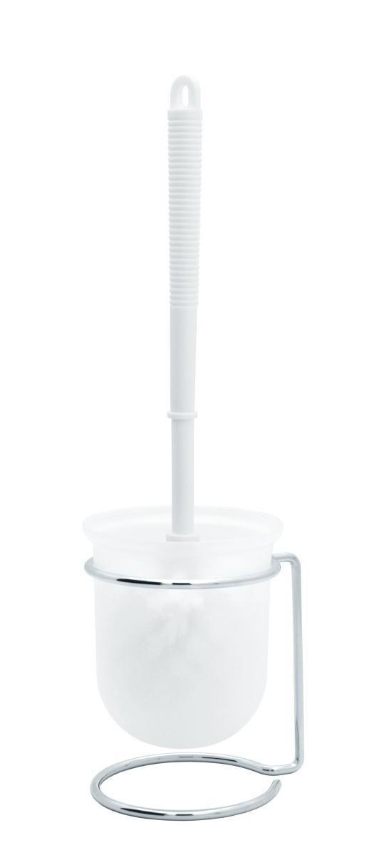 WC SADA - ŠTĚTKA A DRŽÁK - bílá, Basics, kov/plast (10,5/36cm) - Sadena
