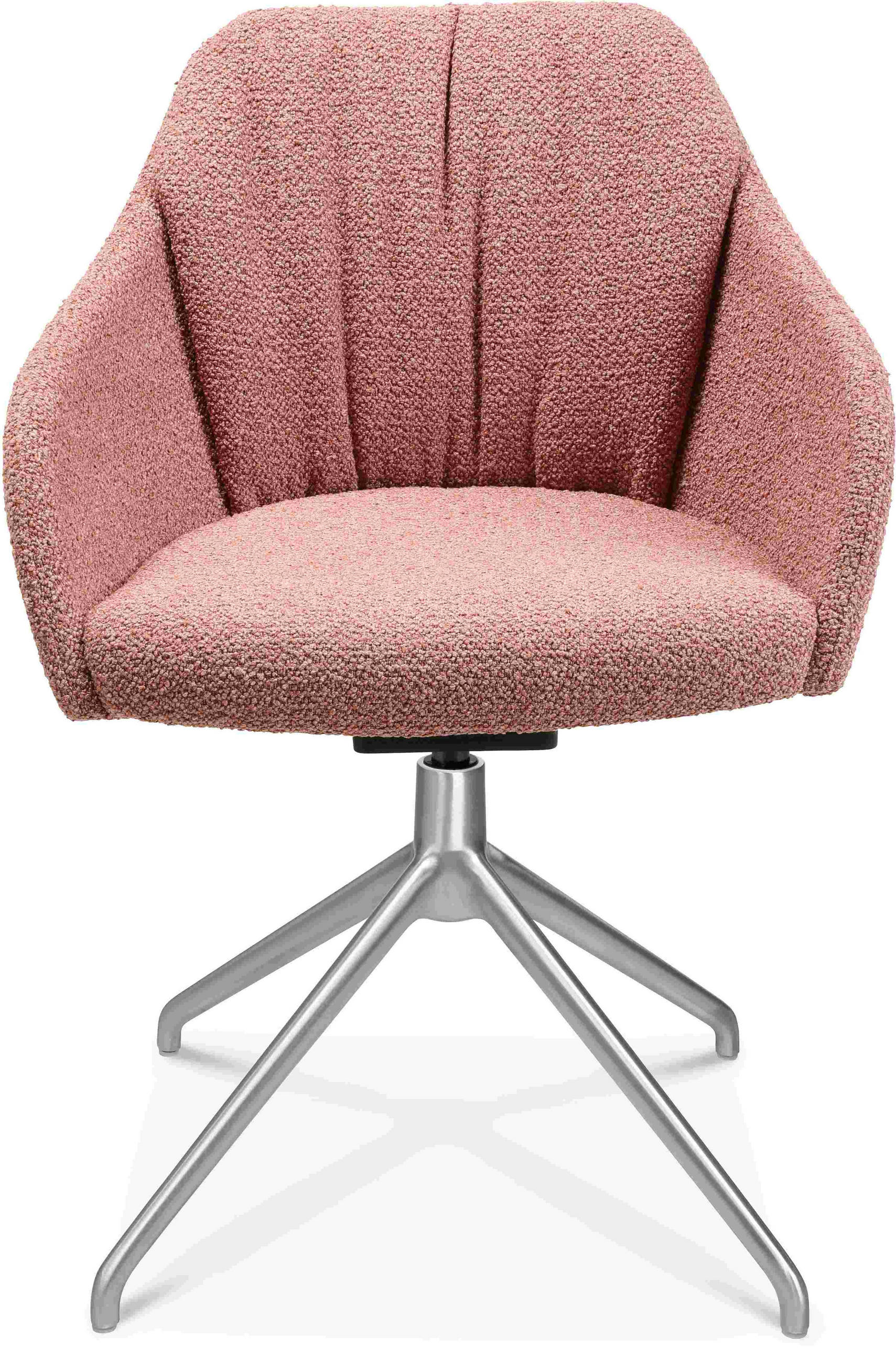 ARMLEHNSTUHL  in Aluminium Flachgewebe  - Alufarben/Rosa, Design, Textil/Metall (58/81,5-84,5/60cm) - Johann Jakob