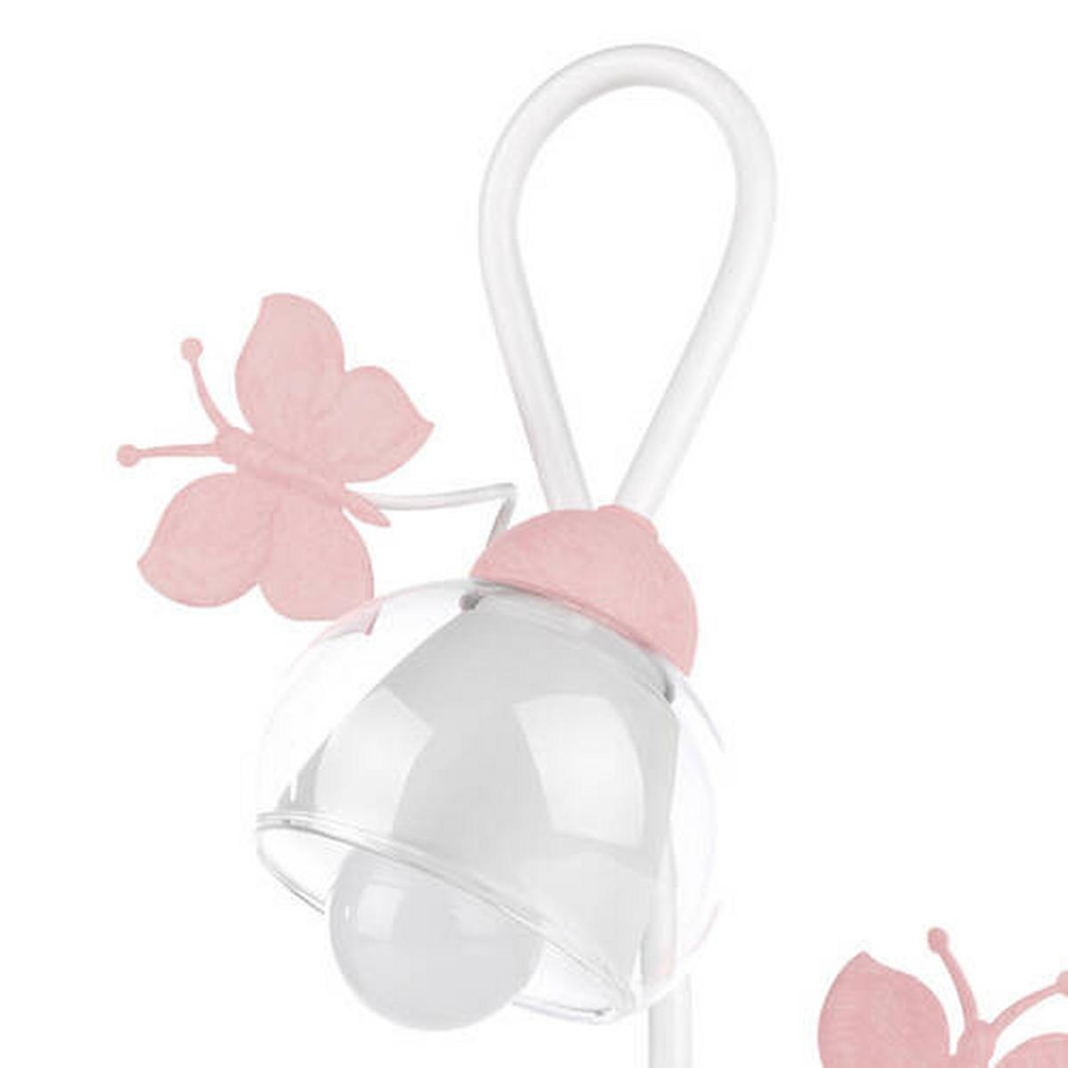 DETSKÁ STOLNÁ LAMPA, 16/37 cm  - pink/biela, Basics, kov/sklo (16/37cm)