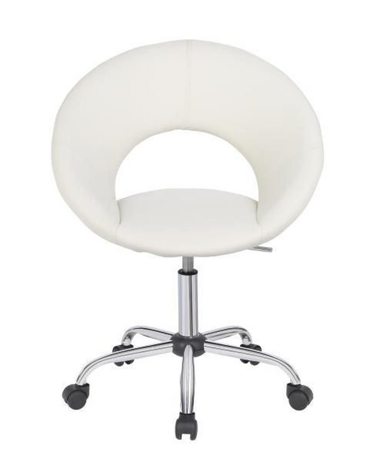 Scaun birou tineret - alb/culoare crom, Design, plastic/metal (68/84-96/56cm) - Carryhome