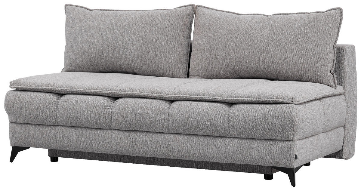SCHLAFSOFA Flachgewebe Grau  - Schwarz/Grau, Design, Textil/Metall (197/95/92cm) - Stylife