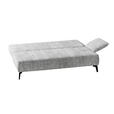 SCHLAFSOFA  in Webstoff Hellgrau  - Hellgrau/Schwarz, Design, Textil/Metall (209-235/90/100cm) - Novel