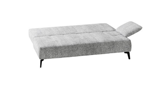 SCHLAFSOFA  in Webstoff Hellgrau  - Hellgrau/Schwarz, Design, Textil/Metall (209-235/90/100cm) - Novel