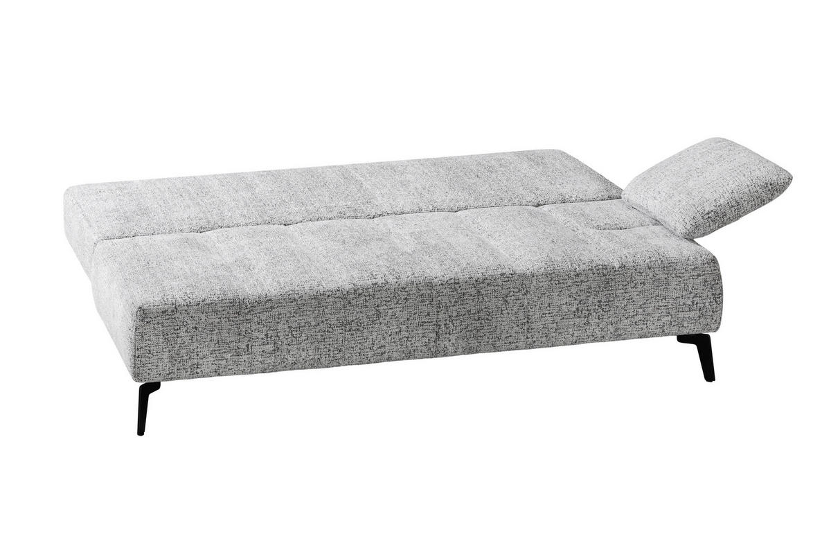 KANAPÉÁGY textil szürke  - fekete/szürke, Design, textil/fém (209-235/90/100cm) - Novel