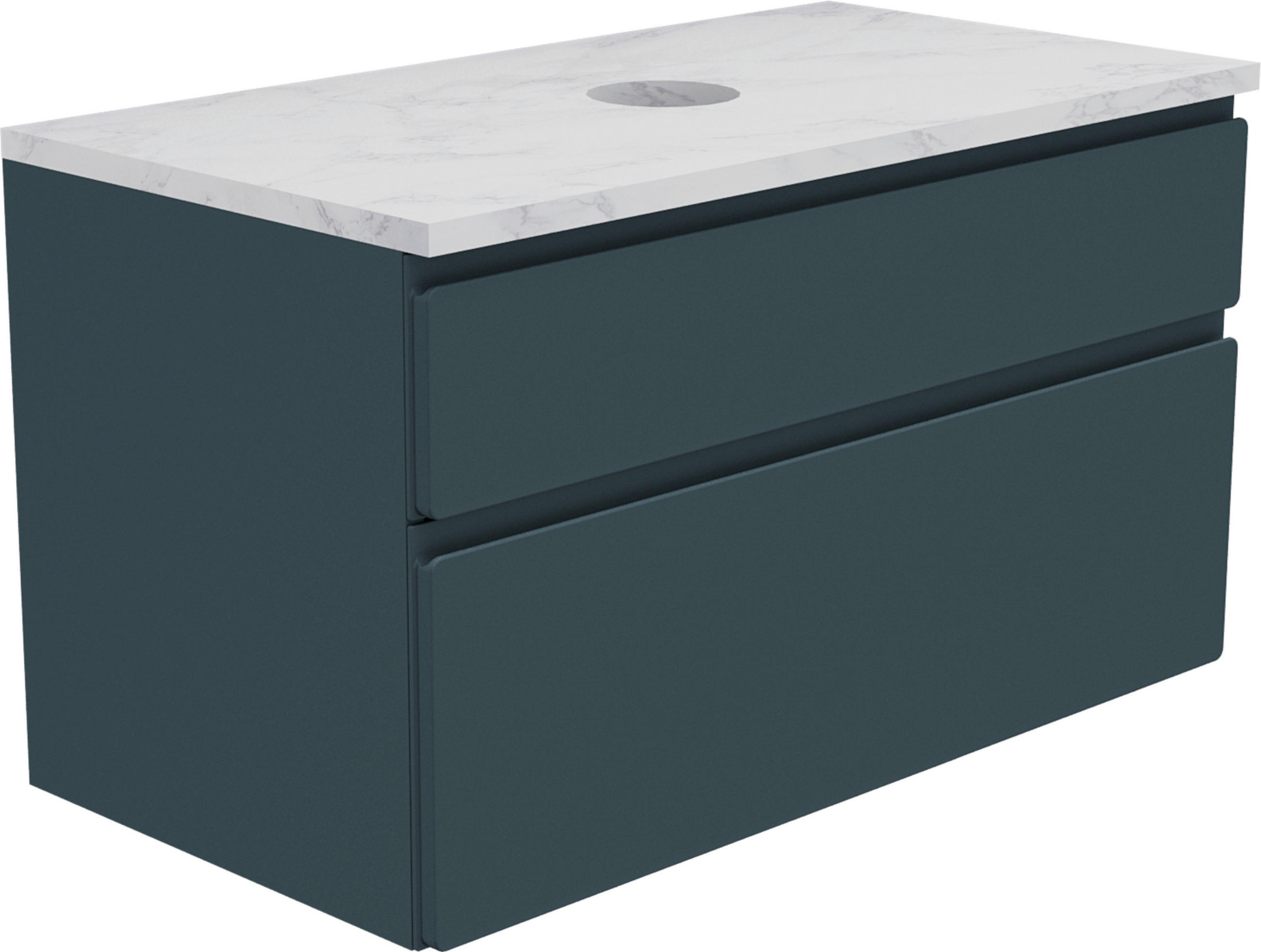 WASCHBECKENUNTERSCHRANK 90/55/47 cm  - Weiss/Dunkelblau, Modern, Holzwerkstoff (90/55/47cm) - Welnova