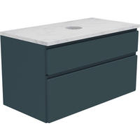 WASCHBECKENUNTERSCHRANK 90/55/47 cm  - Weiss/Dunkelblau, Modern, Holzwerkstoff (90/55/47cm) - Welnova