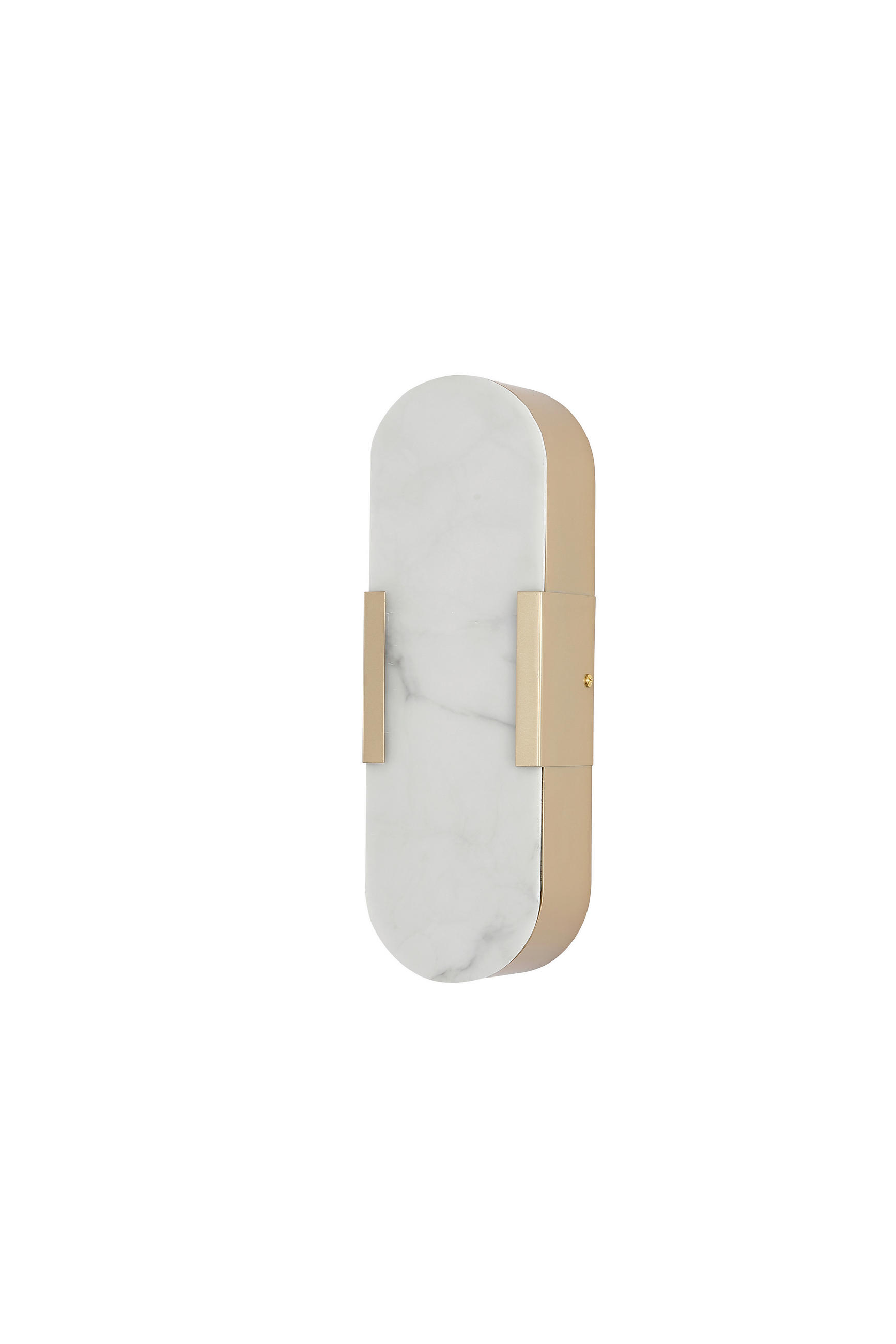 APLICĂ DE PERETE CU LED - alb/auriu, Design, materiale naturale/metal (11/35cm) - Searchlight