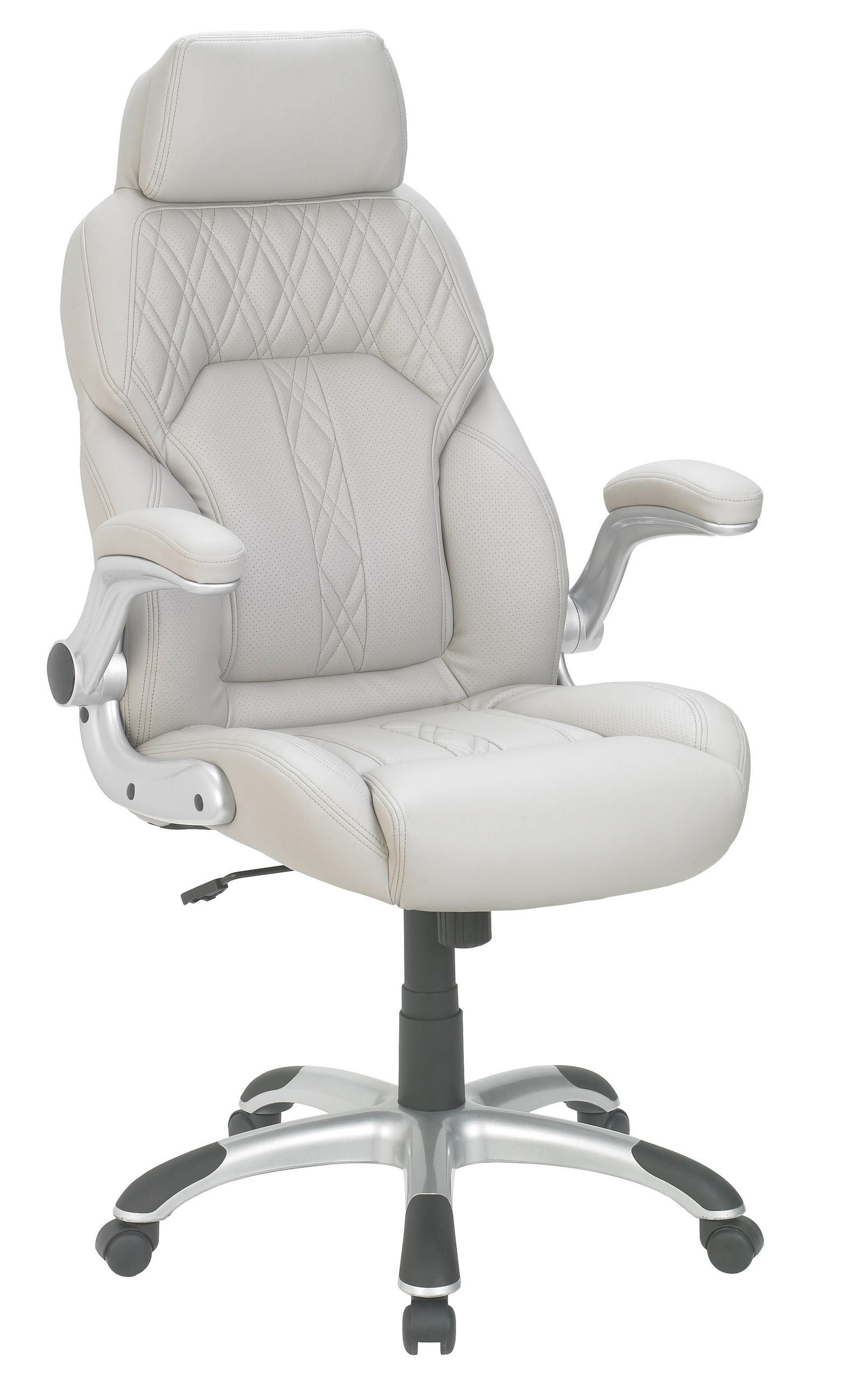 DIREKTORSKA STOLICA svetlosiva - siva/svetlosiva, Osnovno, metal/tekstil (68/118-126/76cm) - Novel