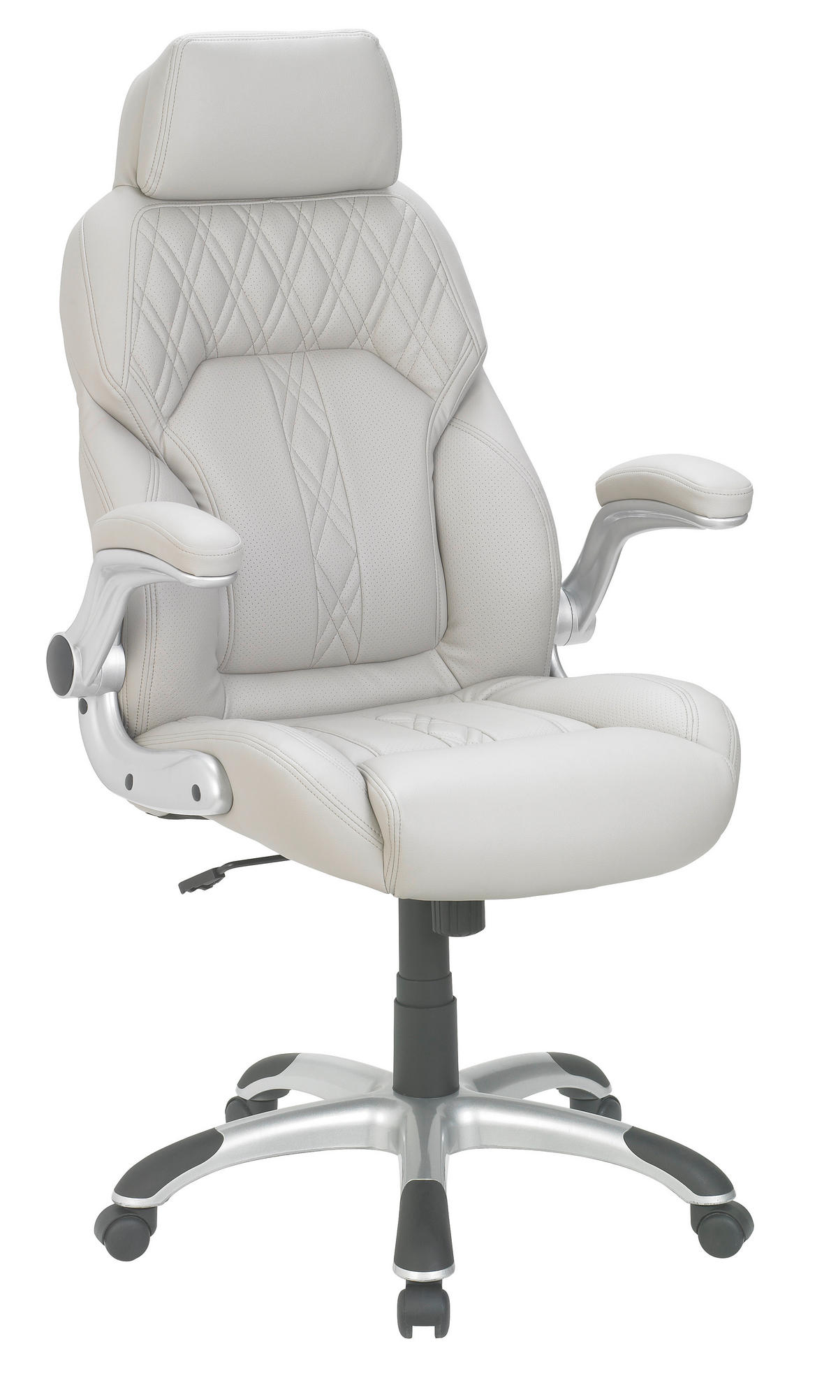 PISARNIŠKI STOL kovina, umetna masa, tekstil svetlo siva  - siva/črna, Basics, kovina/umetna masa (68/118-126/76cm) - Novel