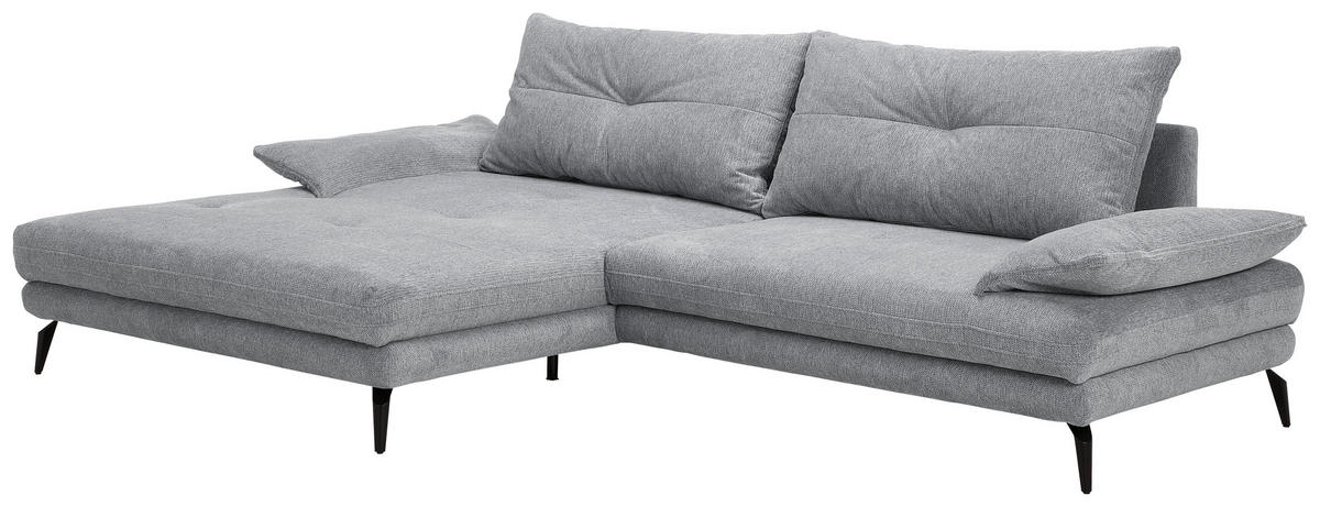 HÖRNSOFFA i flatväv mörkgrå  - mörkgrå/svart, Design, metall/textil (176/294cm) - MID.YOU