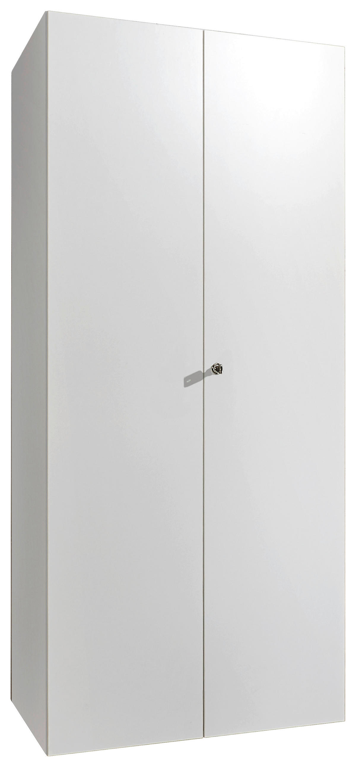 MEHRZWECKSCHRANK 80/185/54 cm  in Weiß  - Alufarben/Weiß, KONVENTIONELL, Holzwerkstoff/Kunststoff (80/185/54cm) - Xora