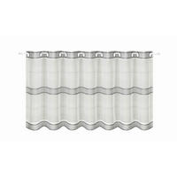 KURZGARDINE  140/50 cm  - Weiß/Grau, KONVENTIONELL, Textil (140/50cm)