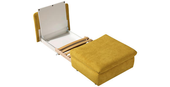 SCHLAFSESSEL Flachgewebe Gelb - Gelb, Design, Textil (90/89cm) - Novel