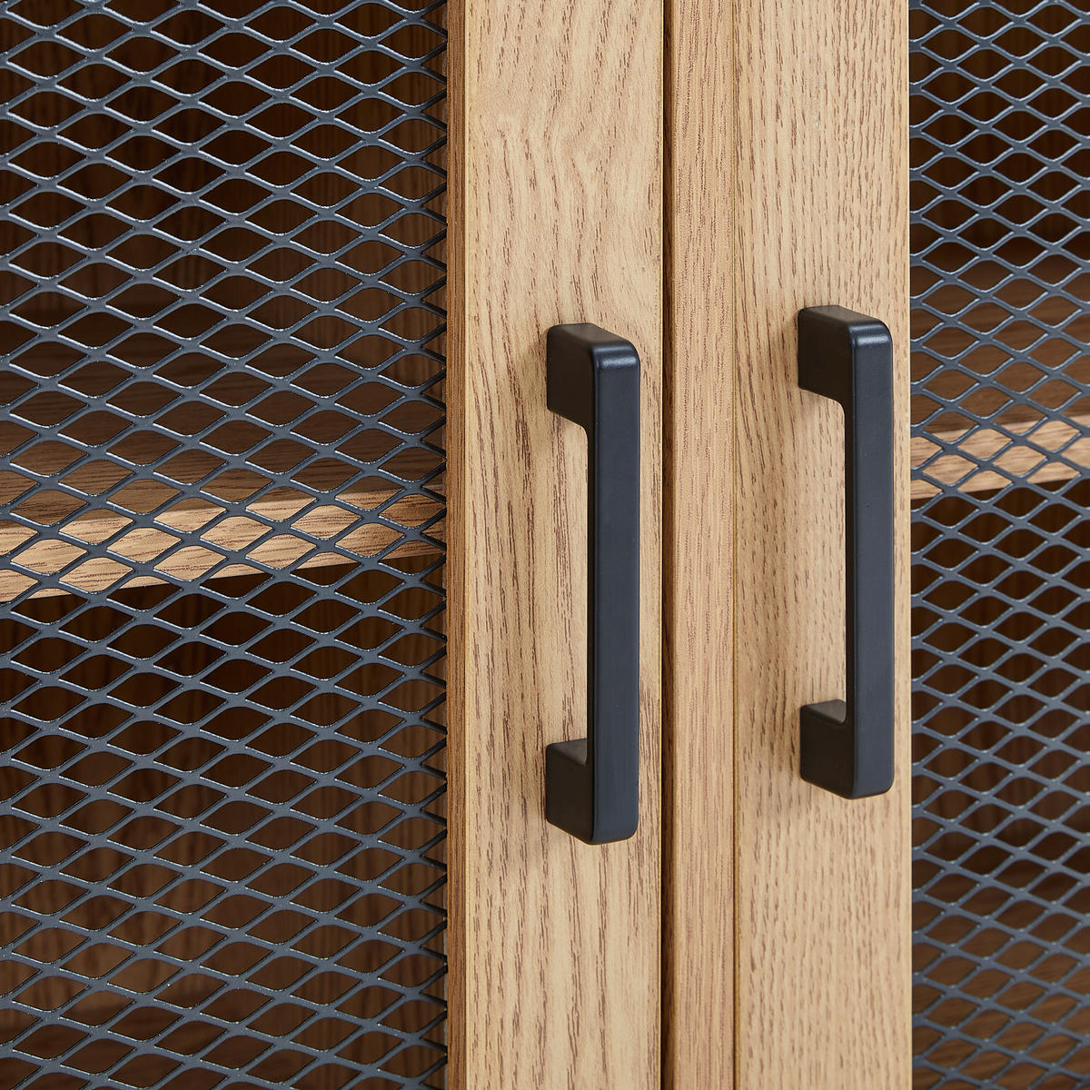 REGAL Naturfarben, Schwarz  - Schwarz/Naturfarben, MODERN, Holzwerkstoff/Metall (90/180/33.5cm) - PBJ