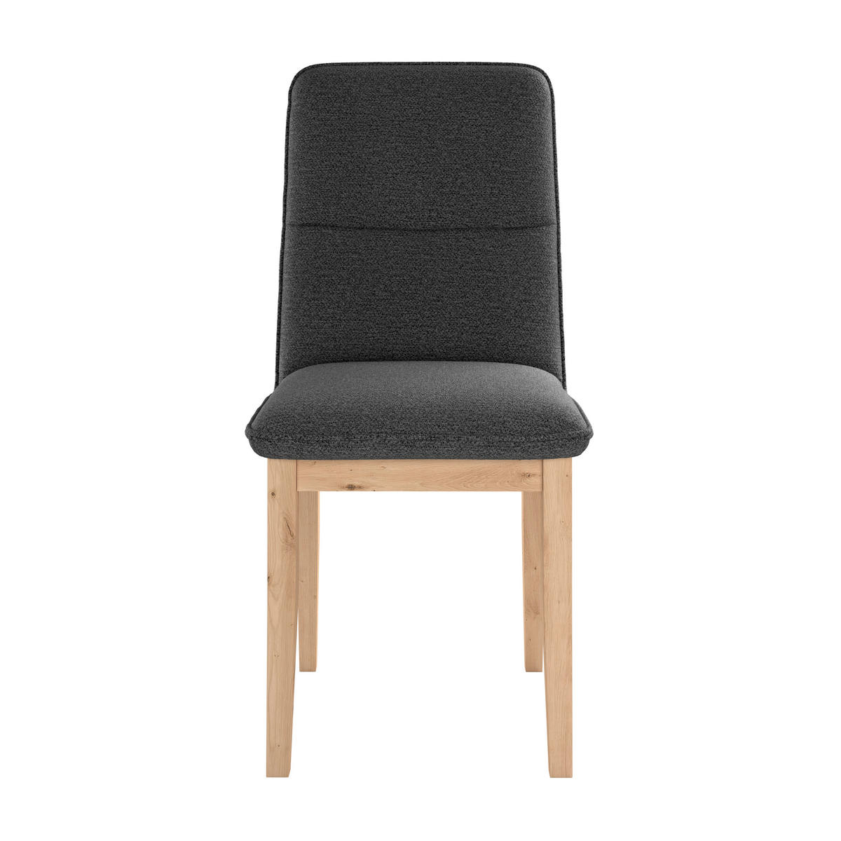 STUHL   Webstoff  - Eichefarben/Schwarz, KONVENTIONELL, Holz/Textil (47/91/44cm) - Livetastic