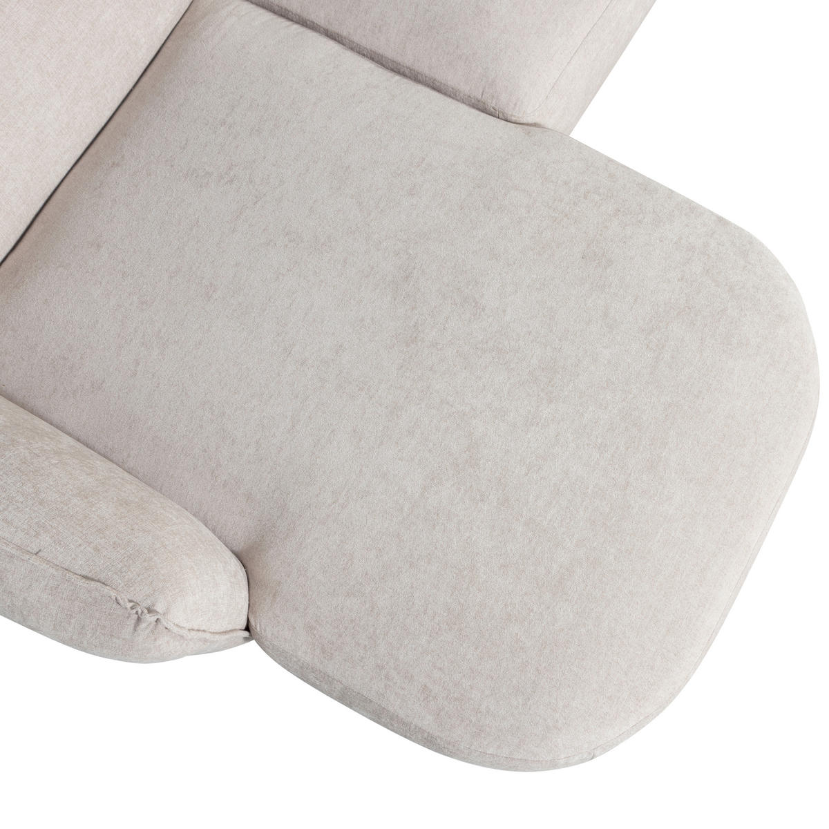ECKSOFA Polly Sandfarben Webstoff  - Sandfarben/Schwarz, Design, Textil (150/353/245cm) - Livetastic