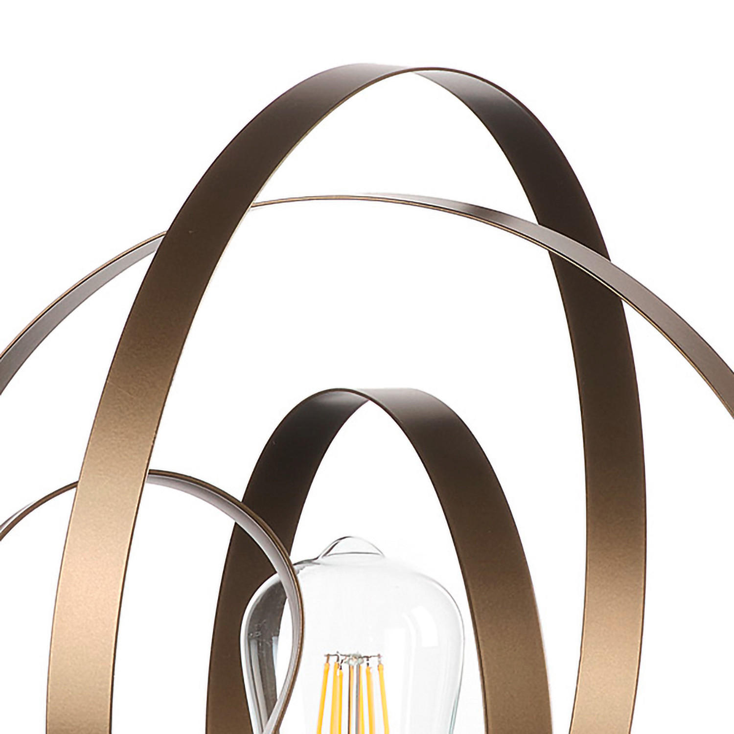 TISCHLEUCHTE 30/37 cm   - Bronzefarben, Design, Metall (30/37cm)