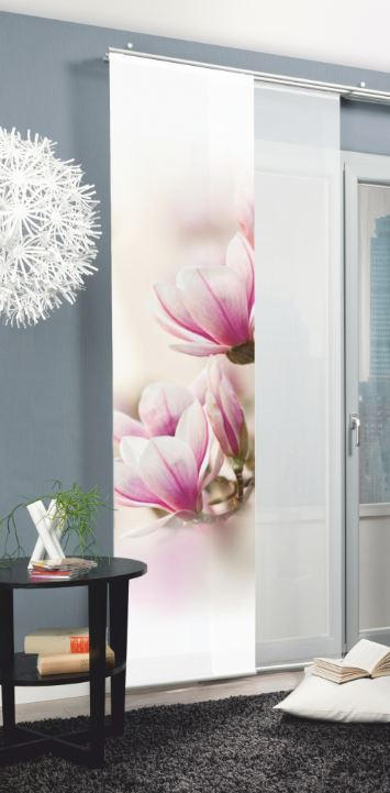 FLÄCHENVORHANG MAGNENE     60/245 cm  - Rosa, Basics, Textil (60/245cm)