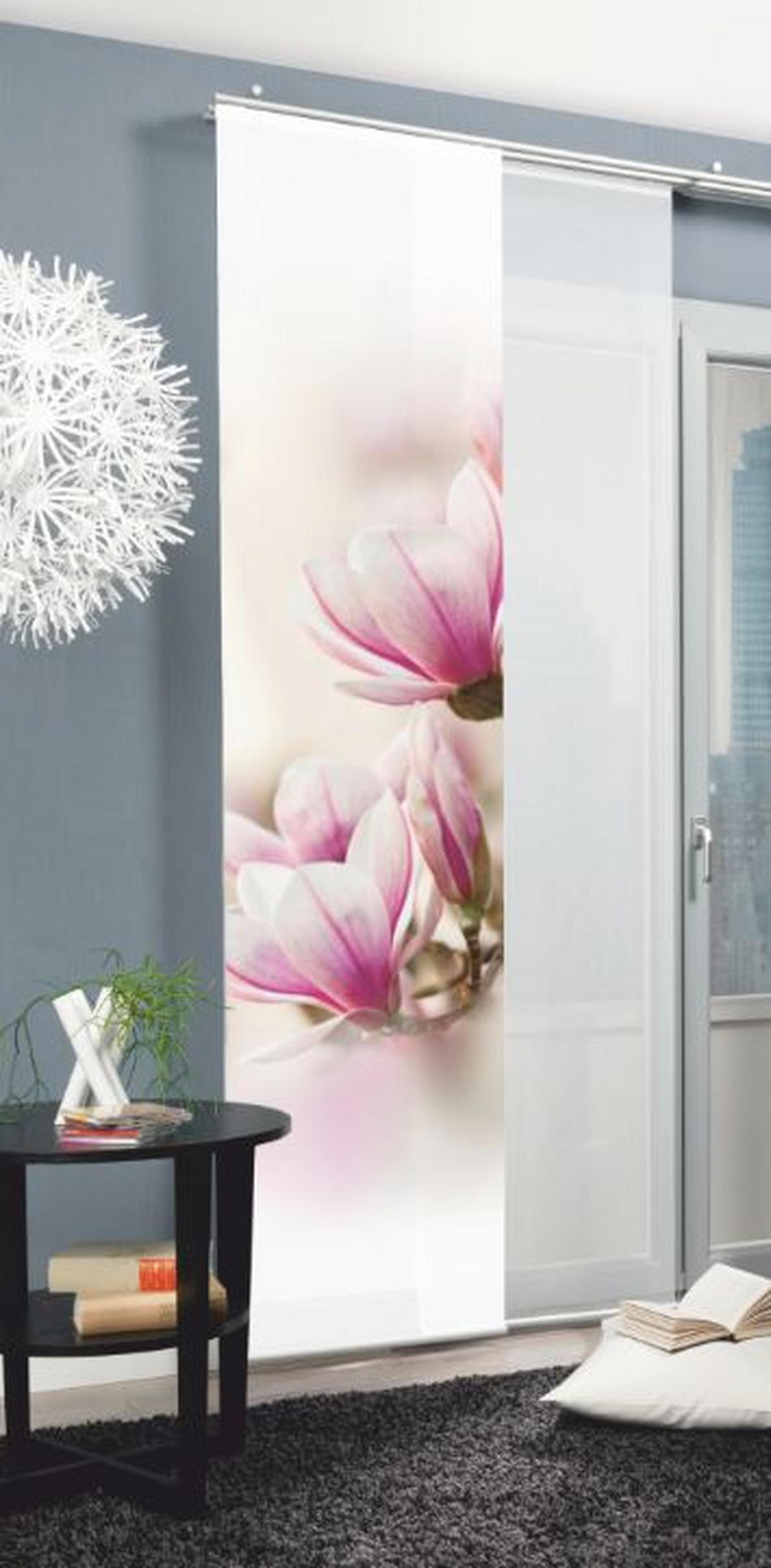 FLÄCHENVORHANG MAGNENE     60/245 cm  - Rosa, Basics, Textil (60/245cm)