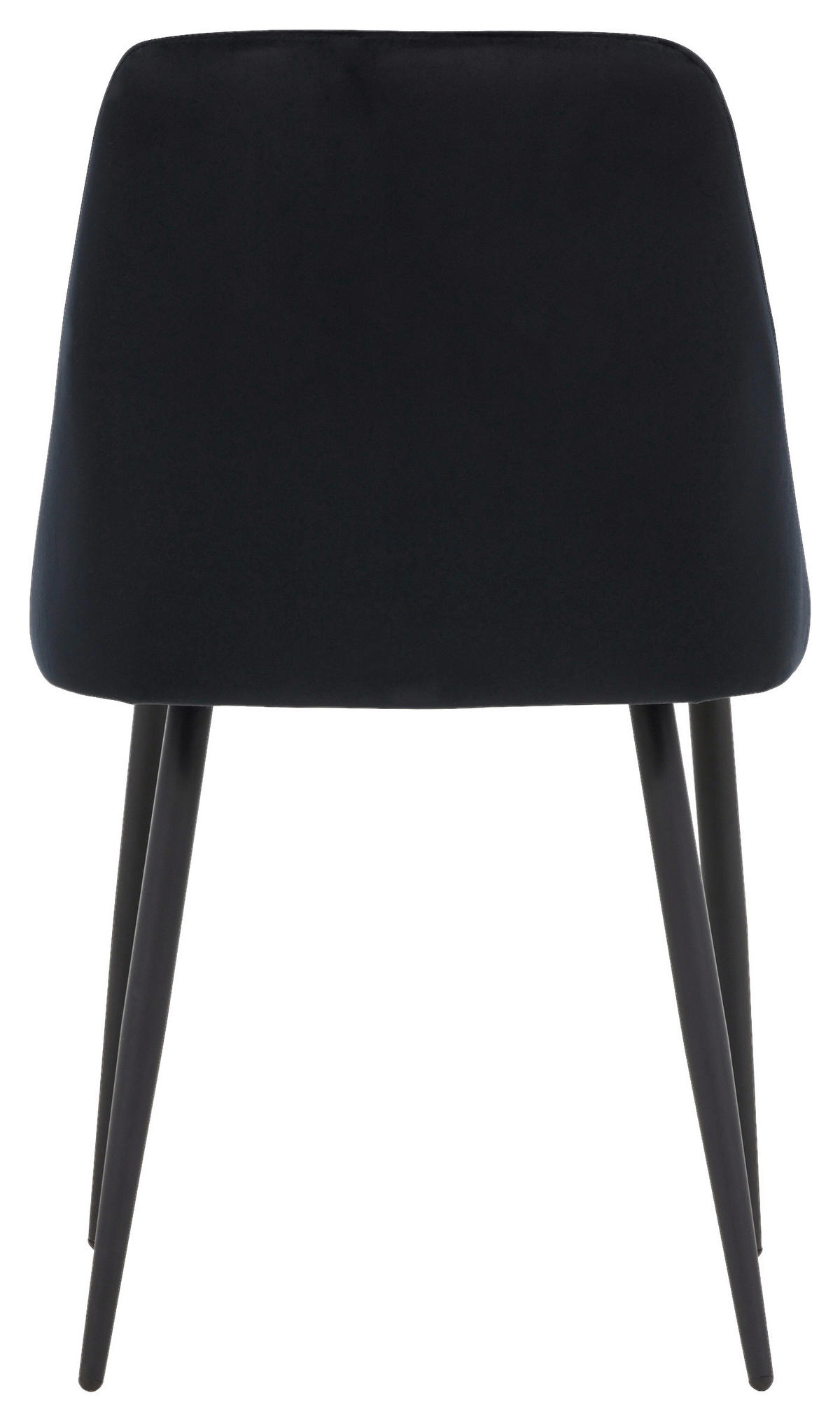 STUHL-SET 2 Stück  in Stahl Samt  - Schwarz, Design, Textil/Metall (49/87/56cm) - Livetastic