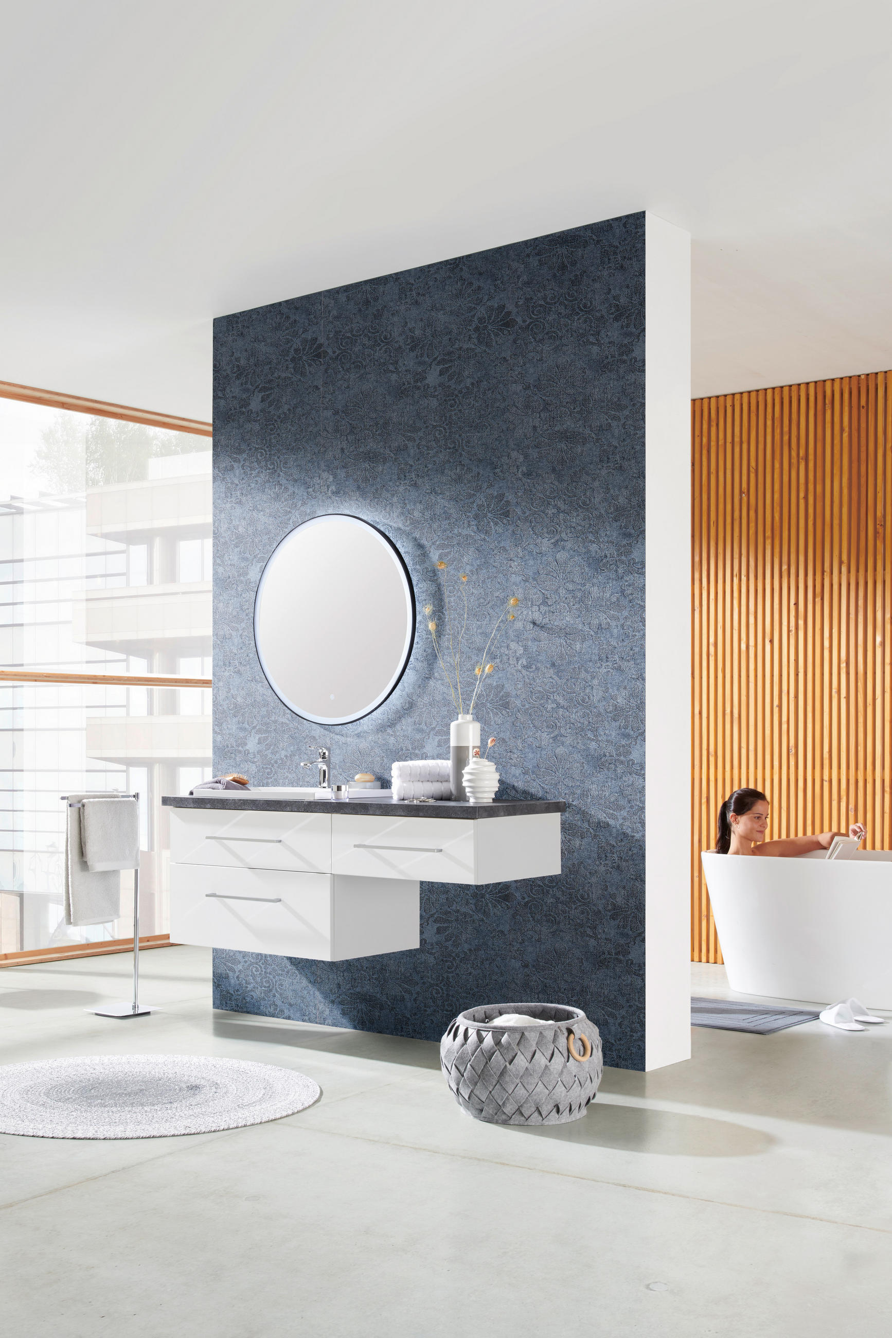 Thumbnail - Voleo Unterschrank Lara, Weiß, Chrom, Weiß Hochglanz, Metall, 1 Schublade(n) Schubladen, 60x20.9x48.8 cm, Made in German...