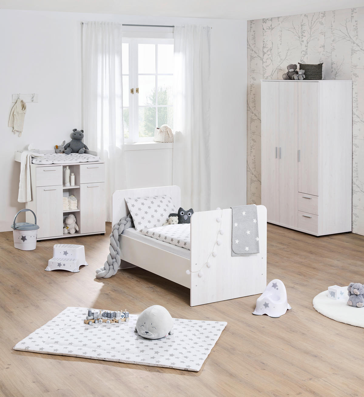 BABYZIMMER Chico  - Weiß, Basics, Holzwerkstoff - My Baby Lou