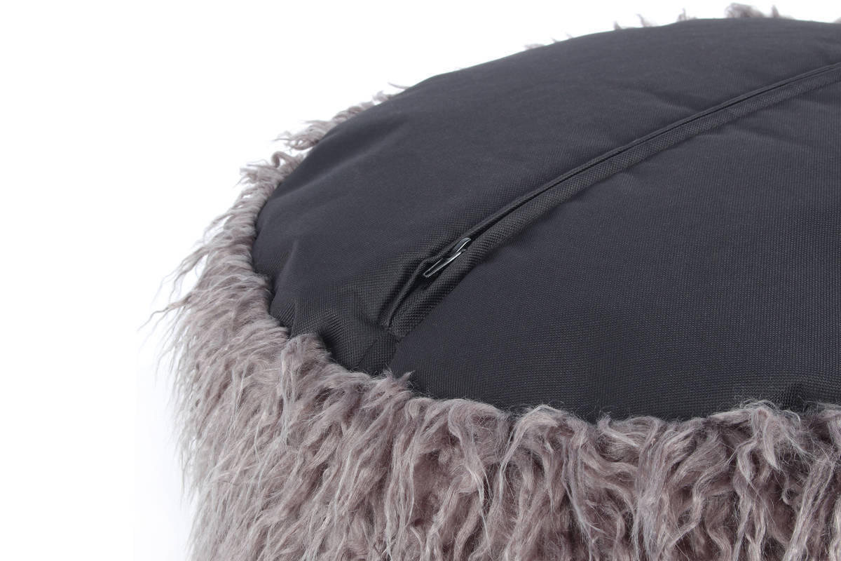 POUF in Dunkelgrau Kunststoff  - Dunkelgrau, Basics, Kunststoff (45/38/45cm) - Kayoom