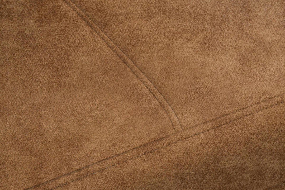 ECKSOFA in Velours Bernsteinfarben  - Bernsteinfarben/Schwarz, Modern, Textil/Metall (258/176cm) - MID.YOU