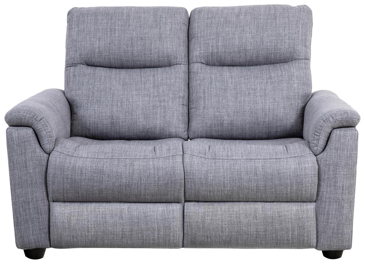 2-SITS SOFFA i trä, plast, textil grå  - mörkgrå/svart, Klassisk, trä/textil (149/103/97cm) - Chilliano