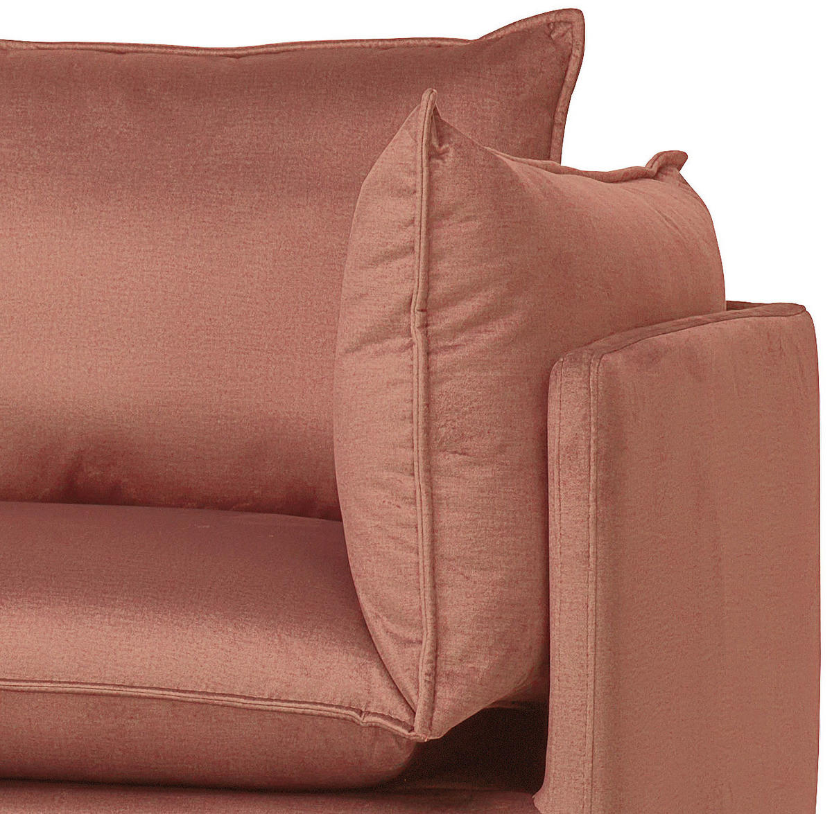 ECKSOFA in Samt Orange  - Schwarz/Orange, Design, Textil/Metall (200/241cm) - Carryhome