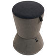 BÜROHOCKER 36,5/57/36,5 cm  - Schwarz/Grau, MODERN, Kunststoff/Textil (36,5/57/36,5cm) - Novel