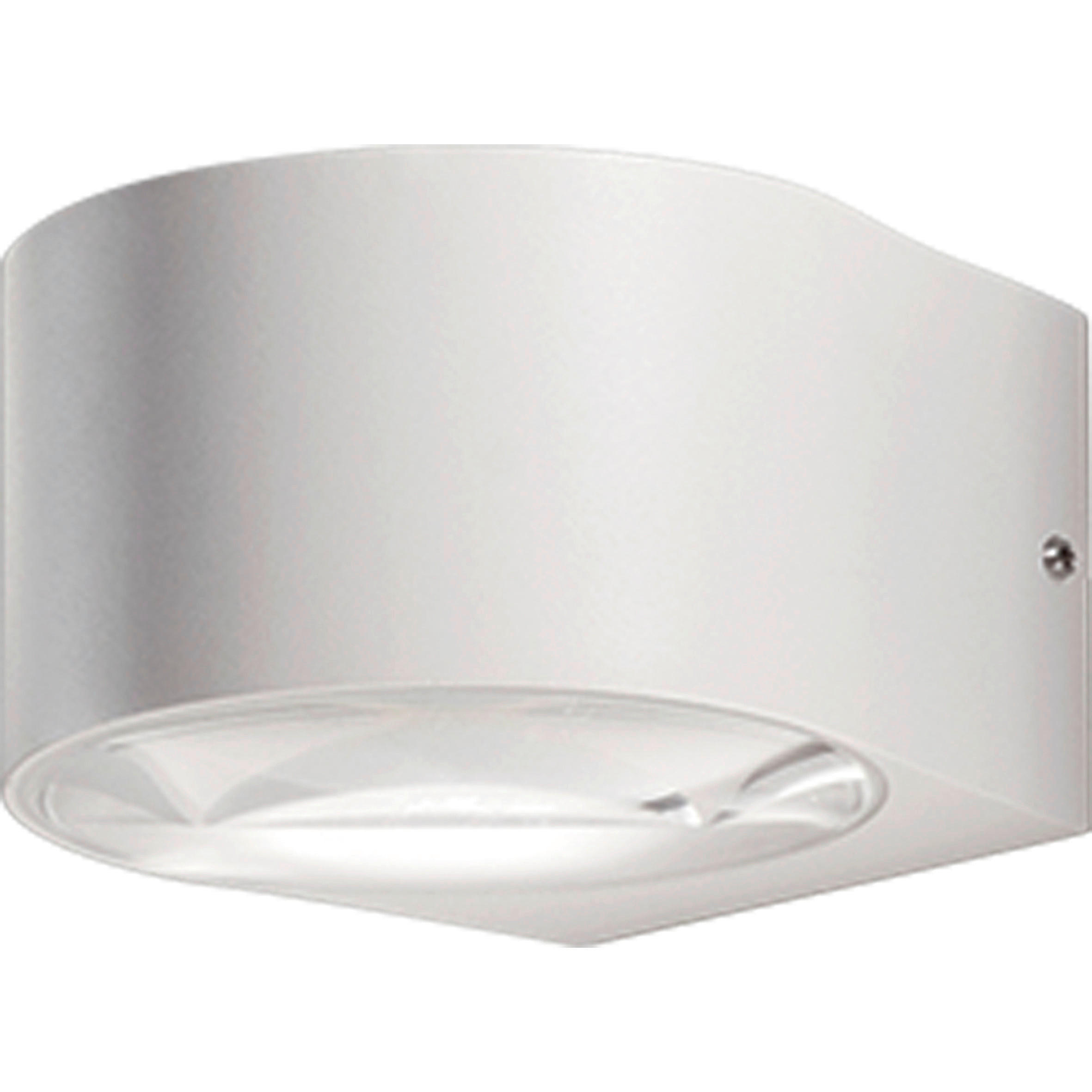 AUßENWANDLEUCHTE Lao 11/12/7 cm   - Weiß, Design, Glas/Metall (11/12/7cm) - Fabas Luce