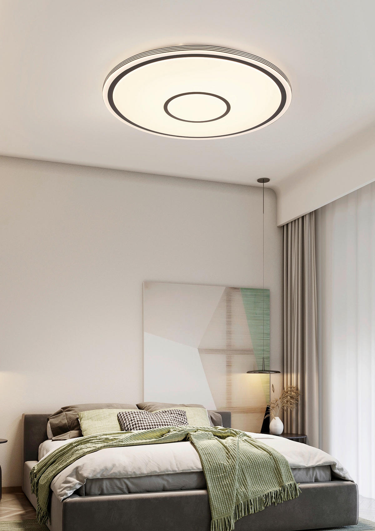 STROPNÍ LED SVÍTIDLO, 73/7,5 cm  - bílá/černá, Basics, kov/plast (73/7,5cm) - Novel