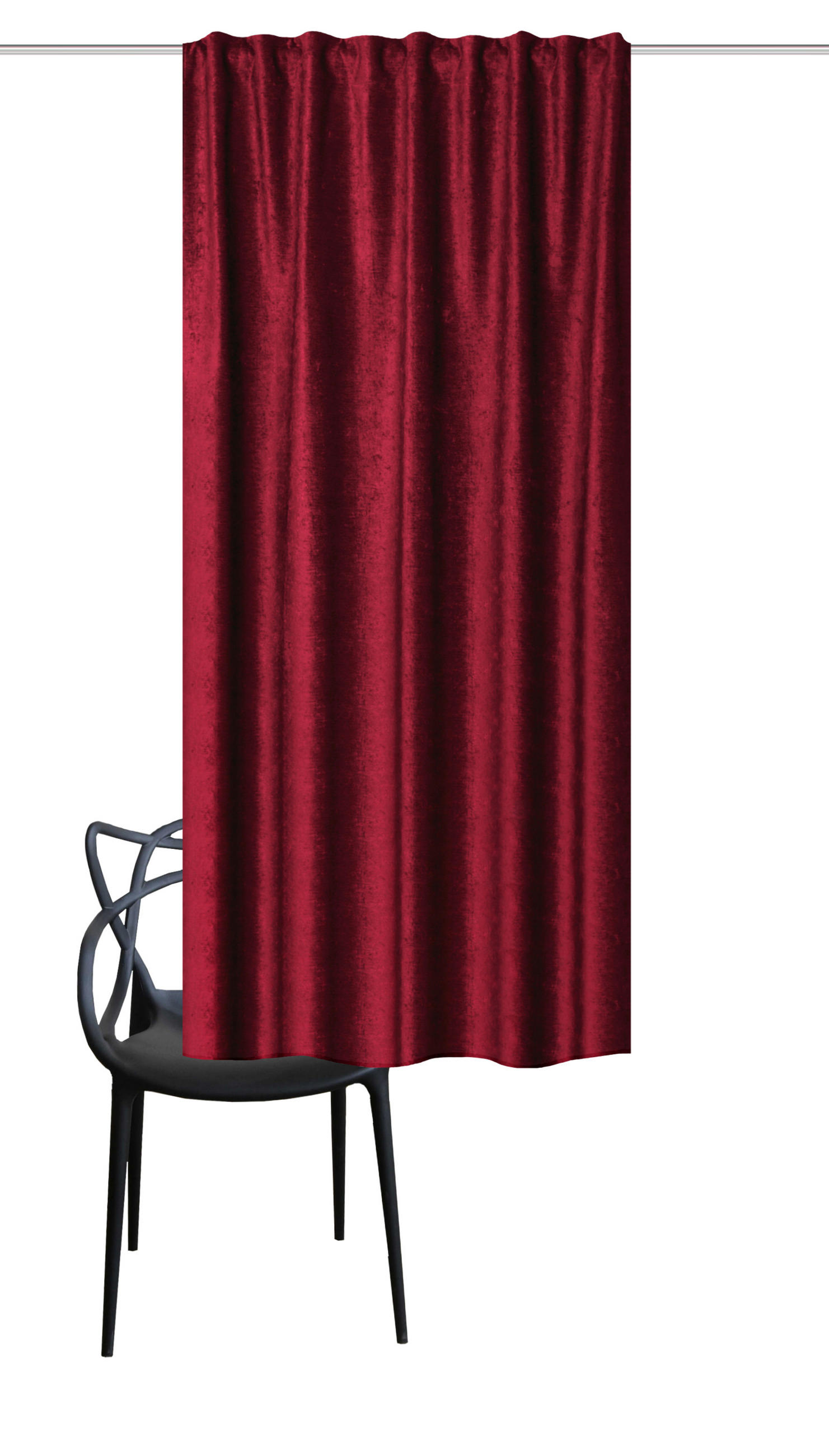 FERTIGVORHANG blickdicht  - Bordeaux, Basics, Textil (135/175cm)