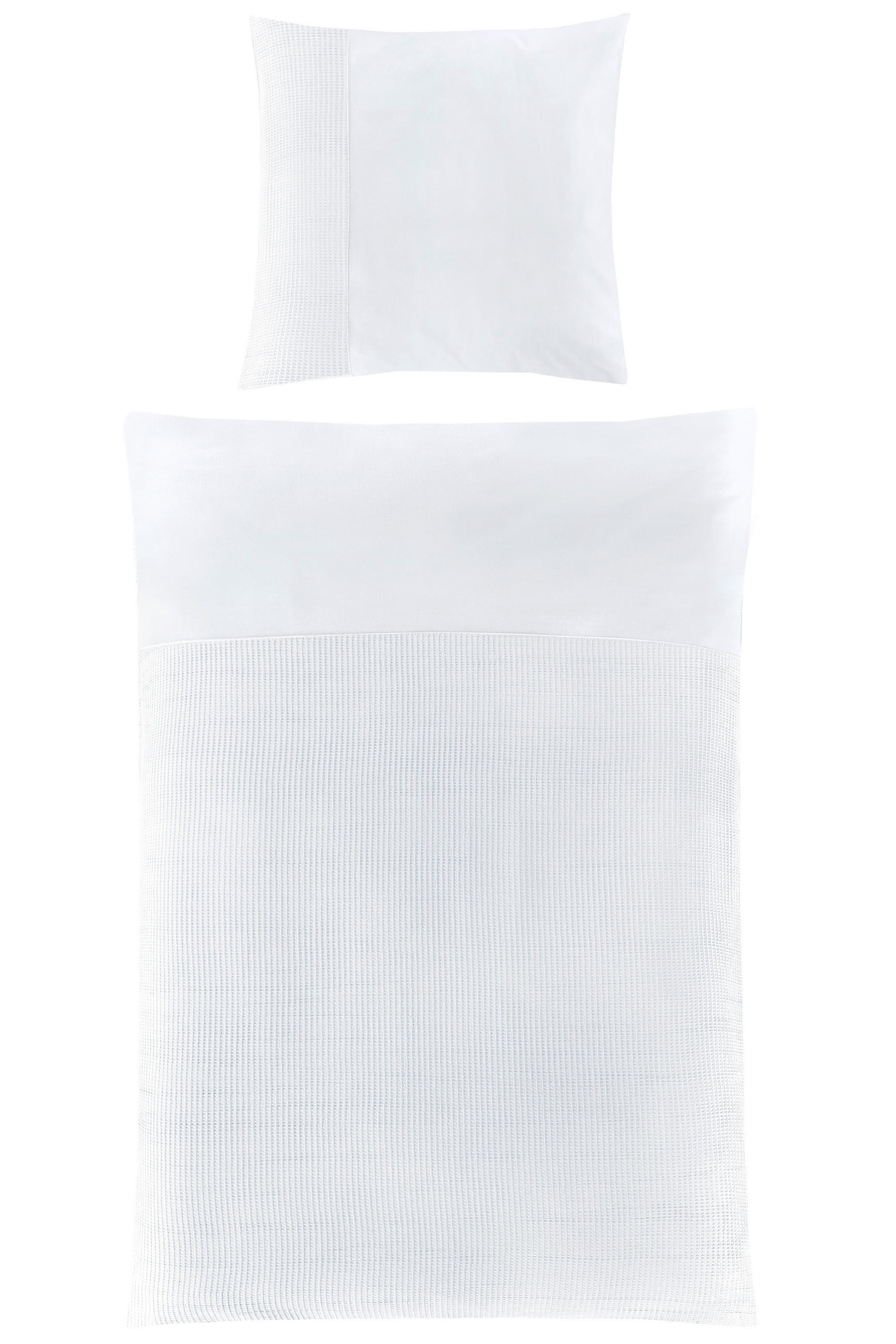 BETTWÄSCHE Waffelpiqué 155/220 cm  - Weiß, Design, Textil (155/220cm) - Novel