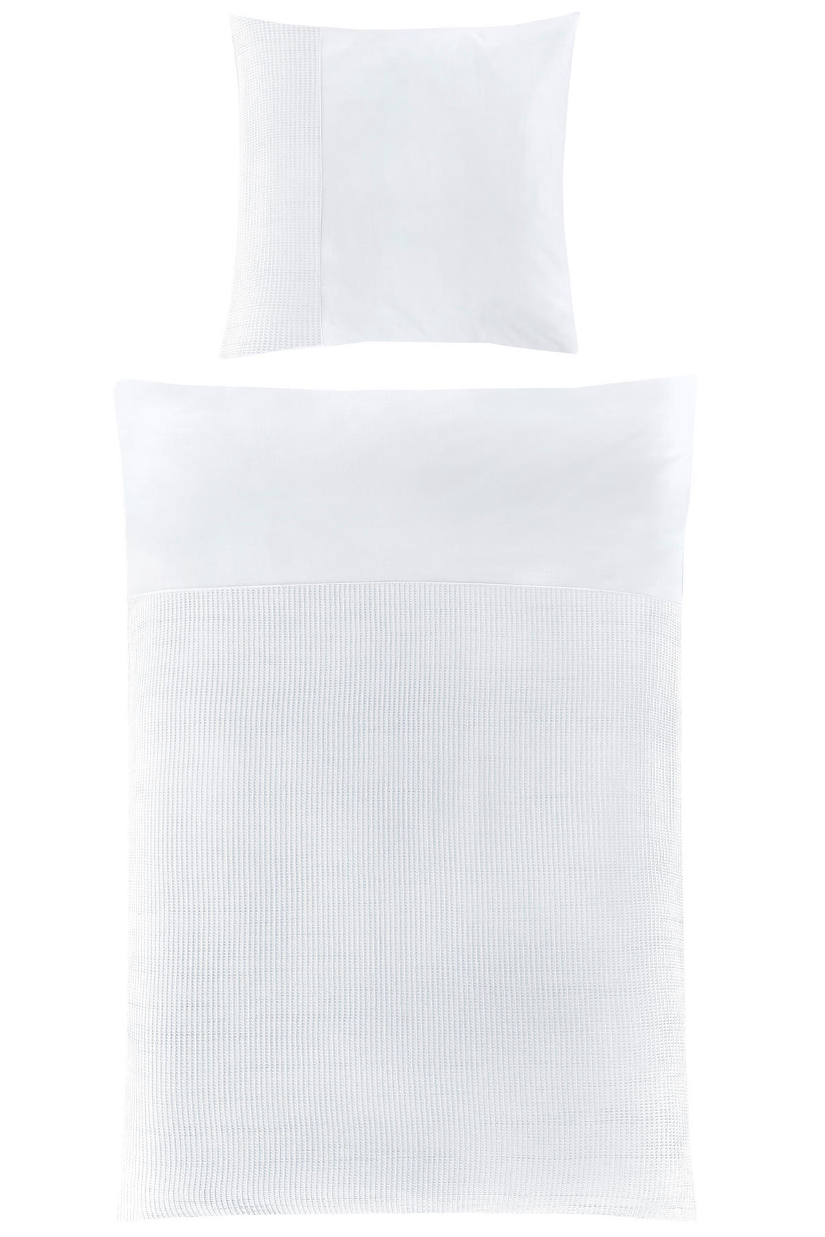 BETTWÄSCHE Waffelpiqué 155/220 cm  - Weiß, Design, Textil (155/220cm) - Novel