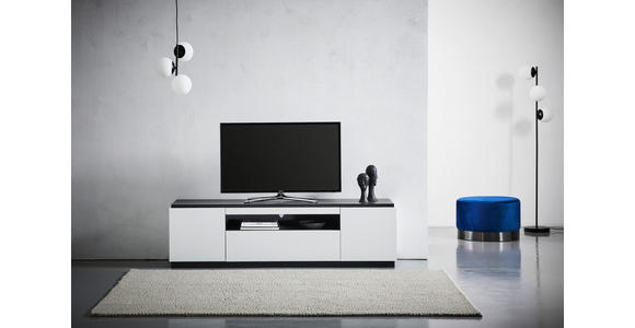 TV-ELEMENT Weiß, Dunkelgrau  - Dunkelgrau/Weiß, Design, Holzwerkstoff (170/41,5/47cm) - Xora
