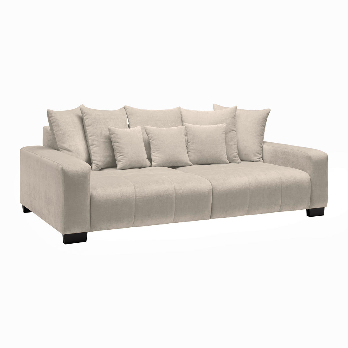 BIG SOFFA i taupe  - svart/taupe, Modern, trä (246/93/124cm) - MID.YOU
