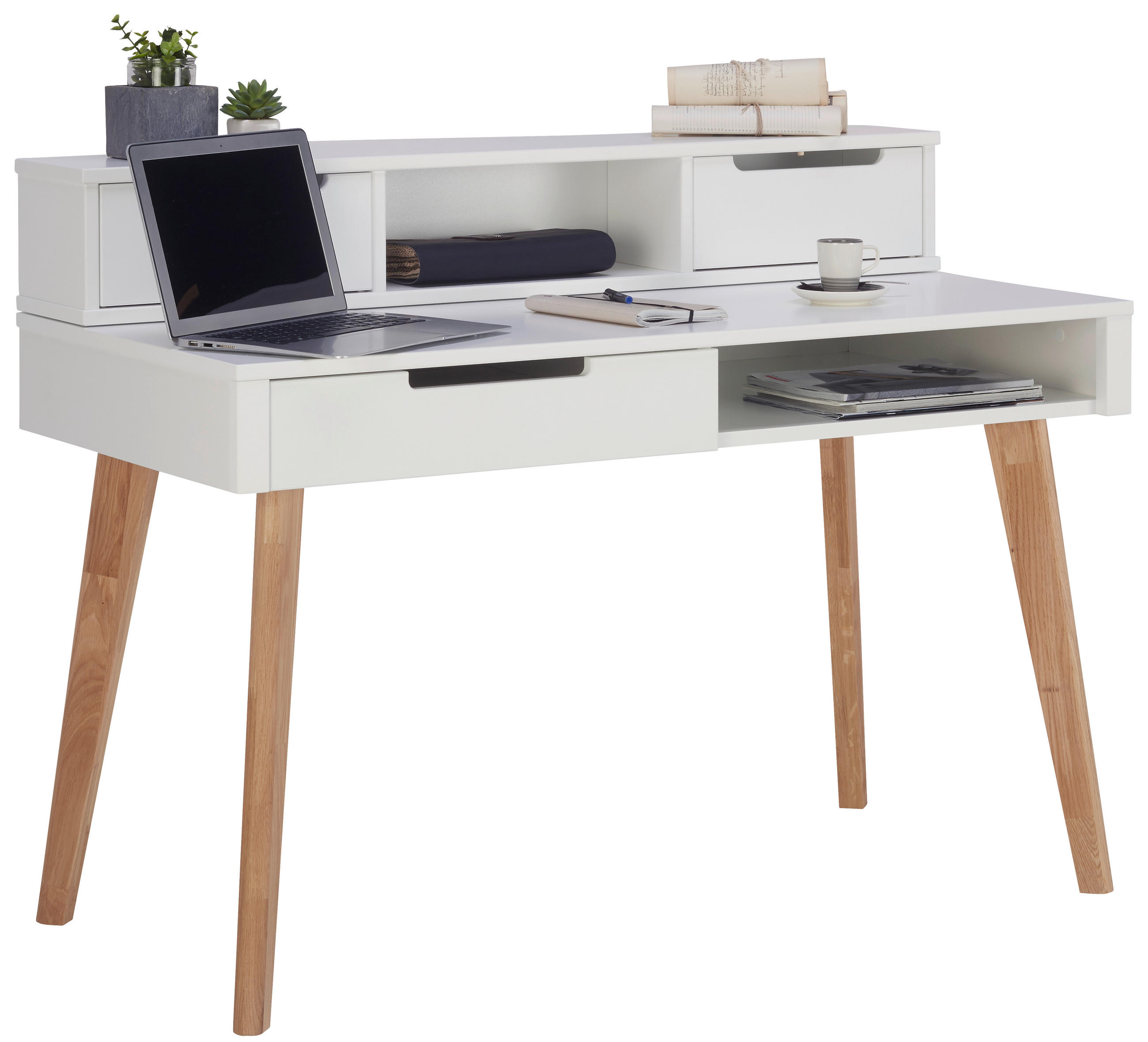REGALAUFSATZ Weiß  - Weiß, Design, Holzwerkstoff (120/18/20cm) - Stylife