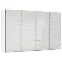 SCHWEBETÜRENSCHRANK 361/223/68 cm 4-türig Weiß  - Chromfarben/Weiß, Design, Glas/Holzwerkstoff (361/223/68cm) - Novel